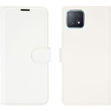 Mobigear Classic OPPO A73 5G Étui Portefeuille - Blanc