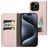Mobiparts Classic Wallet Housse iPhone 15 Pro Max Etui Porte-Monnaie - Rose