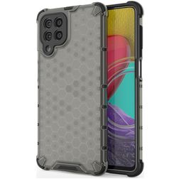 Mobigear Honeycomb Coque Samsung Galaxy M53 Coque arrière Rigide Anti-Chocs - Noir