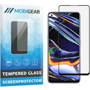Mobigear Premium Realme 7 Pro Verre trempé Protection d'écran - Compatible Coque - Noir