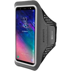 Mobiparts Comfort Fit Brassard Téléphone Samsung Galaxy A6 Plus (2018) Brassard Coque de Sport en Neoprène - Noir
