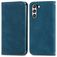 Mobigear Retro Slim Housse Samsung Galaxy S21 FE Etui Porte-Monnaie - Bleu