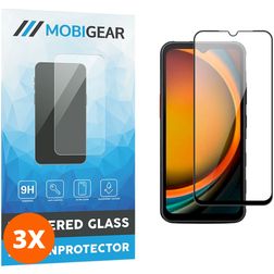 Mobigear Premium Samsung Galaxy Xcover 7 Verre trempé Protection d'écran - Compatible Coque - Noir (Lot de 3)