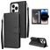 Mobigear Wallet Housse iPhone 14 Pro Etui Porte-Monnaie - Noir