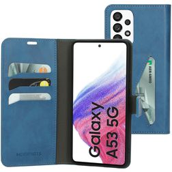 Mobiparts Classic Wallet Housse Samsung Galaxy A53 Etui Porte-Monnaie - Steel Blue