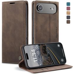 CaseMe 013 Housse iPhone Air Etui Porte-Monnaie - Coffee