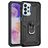 Mobigear Armor Ring Samsung Galaxy A23 Plastique rigide Coque arrière Antichoc avec bague de maintien - Noir