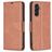 Mobigear Excellent Housse Samsung Galaxy A35 Etui Porte-Monnaie - Marron