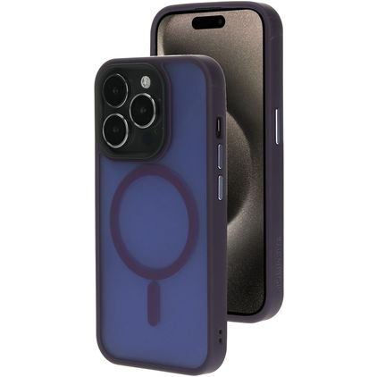 Mobiparts Hardcover iPhone 15 Pro MagSafe Plastique rigide Coque arrière - Satin Purple