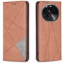 Mobigear Rhombus Slim Housse OPPO Find X6 Etui - Marron