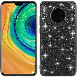 Mobigear Glitter Coque Huawei Mate 30 Coque arrière Rigide - Noir