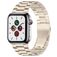 Mobigear Antwerp Bracelet Acier Apple Watch Fermeture boucle déployante - 42/41/40/38 mm - Lumière stellaire