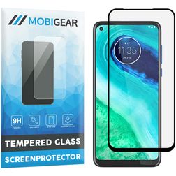 Mobigear Premium Motorola Moto G8 Verre trempé Protection d'écran - Compatible Coque - Noir