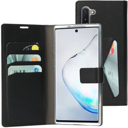 Mobiparts Classic Wallet Samsung Galaxy Note 10 Étui Portefeuille - Noir