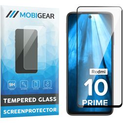 Mobigear Premium Xiaomi Redmi 10 4G Verre trempé Protection d'écran - Compatible Coque - Noir
