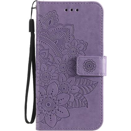 Mobigear Flowers OPPO A54 5G Étui Portefeuille - Violet