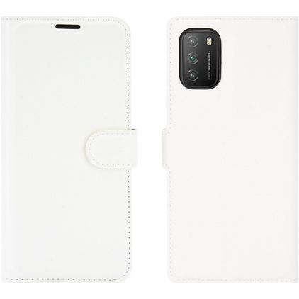 Mobigear Classic Housse POCO M3 Etui Porte-Monnaie - Blanc