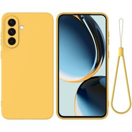 Mobigear Rubber Touch Coque Samsung Galaxy A56 Coque arrière en Silicone - Jaune Mobigear Rubber Touch Coque Samsung Galaxy A56 Coque arrière en Silicone - Jaune