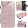 Mobigear Pressed Butterfly Bookcase Case Rose Gold Motorola Moto E6s (2020)