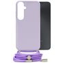 Mobilize Lanyard Gelly Samsung Galaxy A05s Coque avec cordon en TPU Souple - Pastel Purple