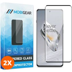 Mobigear Premium OnePlus 12 Verre trempé Protection d'écran - Compatible Coque - Noir (Lot de 2)