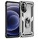 Mobigear Armor Ring Coque Motorola Moto G52 Coque arrière Rigide Anti-Chocs avec Anneau-Support - Argent