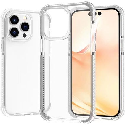 Mobigear Full Bumper Coque iPhone 14 Pro Coque arrière Rigide Anti-Chocs - Blanc