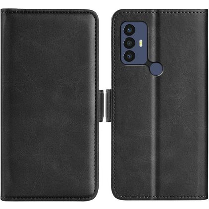 Mobigear Slim Magnet Housse TCL 305 Etui Porte-Monnaie - Noir