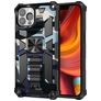Mobigear Armor Stand Coque iPhone 13 Pro Max Coque arrière Rigide Anti-Chocs avec Support Amovible - Bleu Marin