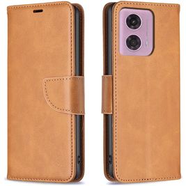 Mobigear Excellent Housse Motorola Moto G04 Etui Porte-Monnaie - Cognac