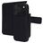 Mobiparts iPhone 17 Pro Coque Cuir véritable Étui 2en1 avec coque amovible Portefeuille - Noir