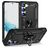 Mobigear Armor Ring Samsung Galaxy S23 Plastique rigide Coque arrière Antichoc avec bague de maintien - Noir