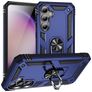 Mobigear Armor Ring Coque Samsung Galaxy S23 FE Coque arrière Rigide Anti-Chocs avec Anneau-Support - Bleu