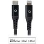 Mobilize Strong Nylon - Câble USB-C vers Apple Lightning MFI 2 mètres - Noir