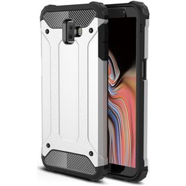Mobigear Outdoor Coque Samsung Galaxy J6 Plus Coque arrière Rigide Anti-Chocs - Argent Mobigear Outdoor Coque Samsung Galaxy J6 Plus Coque arrière Rigide Anti-Chocs - Argent