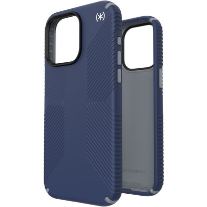 Speck Presidio2 Grip Coque iPhone 15 Pro Max Coque arrière Rigide Anti-Chocs - Coastal Blue