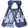 Mobiparts Hardcover Coque iPhone 18 Pro MagSafe Coque arrière Rigide avec Support Amovible - Satin Blue