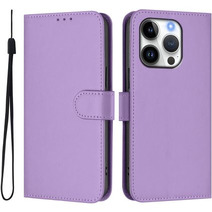 Mobigear Urban Wallet Housse iPhone 16 Pro Etui Porte-Monnaie - Violet