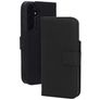 Mobiparts Wallet Housse Samsung Galaxy A55 Etui en Cuir Véritable Porte-Monnaie - Noir