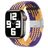 Mobigear Braided Bracelet Nylon pour Apple Watch Fermeture à pince - 49/46/45/44 mm - Orange / Violet