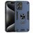 Mobigear Armor Ring Coque Motorola Moto G54 Coque arrière Rigide Anti-Chocs avec Anneau-Support - Bleu