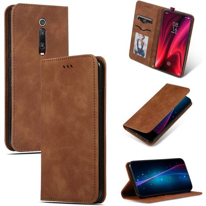 Mobigear Retro Slim Xiaomi Mi 9T Étui Portefeuille - Marron