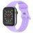 Mobigear Sport Dual Bracelet Silicone Apple Watch Fermeture à clou et passant - 49/46/45/44 mm - Violet