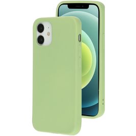 Mobiparts Coque iPhone 12 Mini Coque arrière en Silicone - Pistache Green