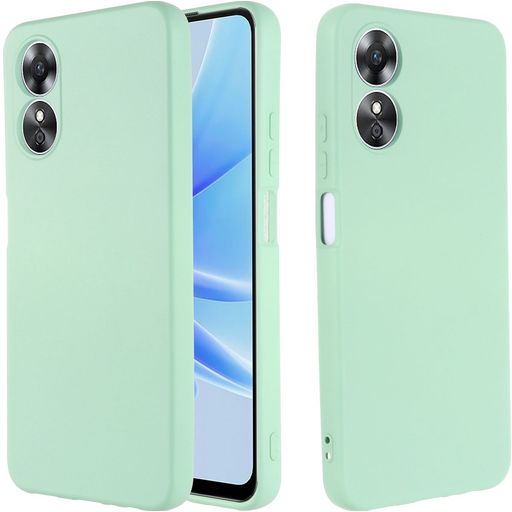 Mobigear Rubber Touch Coque OPPO A17 Coque arrière en Silicone - Vert