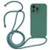 Mobigear Lanyard iPhone 14 Pro Coque avec cordon en Silicone - Vert