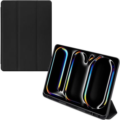 Mobilize Solid Folio Coque iPad Pro 13 Pouces (2025) Etui - Noir