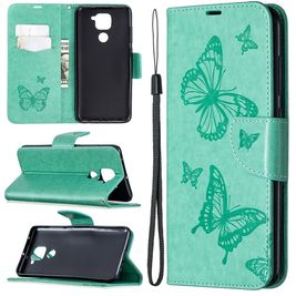 Mobigear Butterfly Housse Xiaomi Redmi Note 9 Etui Porte-Monnaie - Turquoise