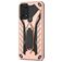 Mobigear Armor Stand Coque Samsung Galaxy A03s Coque arrière Rigide Anti-Chocs avec Support Amovible - Rose doré