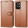 Mobigear Snap Button Housse Realme GT2 Pro Etui Porte-Monnaie - Marron